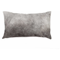 12"" X 20"" X 5"" Grey Torino Kobe Cowhide  Pillow
