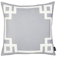 Light Grey And White Geometric Decorative Throw Pillow Cover