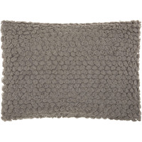 Homeroots #N/A Wool Dark Gray Knotted Detail Lumbar Pillow