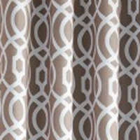 84"" Taupe Trellis Black Out Window Curtain Panel