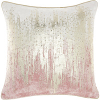 Pink Sequined Ombre Throw Pillow