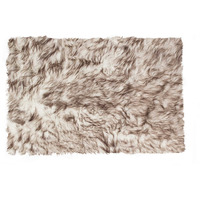 2' X 3' Ombre Brown Faux Sheepskin Area Rug