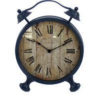 3.15 X 16.93 X 12.4 Blue Retro Style - Wall Clock
