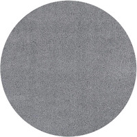 Homeroots 6' Round Polyester Grey Area Rug