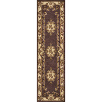 2' X 8' Plum Or Ivory Medallion Runner Rug