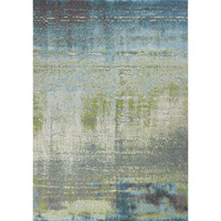 5' X 8' Blue Or Green Abstract Indoor Area Rug