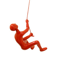 6"" Red Unique Climbing Man Wall Art
