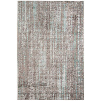 Homeroots 100% Polyester 3.93 X5.57 X 0.38 Gray Polyester Area Rug