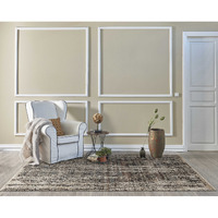 94 X 130 Grey Polyester Rug