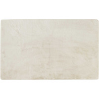 Luxe Faux Rabbit Fur Rectangular Rug 3 X 5   - Ivory