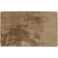 Luxe Faux Rabbit Fur Rectangular Rug 3' X 5'   - Taupe