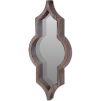 Brown Wood Frame Wall Mirror