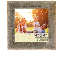 4"" X 4"" Natural Weathered Gray Picture Frame
