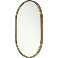 Oval Gold Metal Frame Wall Mirror