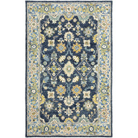 4'X6' Navy And Blue Bohemian Area Rug