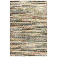 9' X 12' Ivory Sage Abtract Lines Indoor Area Rug