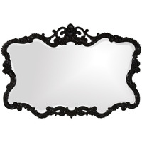 Scallop Mirror With Ornate Black Lacquer Frame