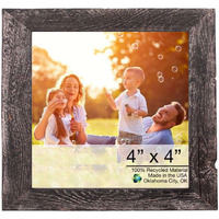 4 X 4 Rustic Farmhouse Rustic Black Wood Frame