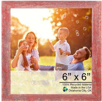6 X 6 Rustic Farmhouse Red Wood Frame