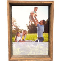 8 X 8 Rustic Farmhouse Gray Wood Shadow Box Frame