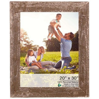 20"" X 30"" Rustic Farmhouse Espresso Wood Frame