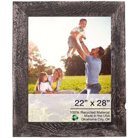 22"" X 28"" Rustic Farmhouse Rustic Black Wood Frame