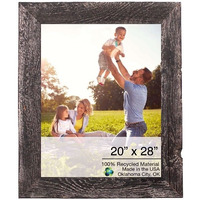 20"" X 28"" Rustic Farmhouse Rustic Black Wood Frame