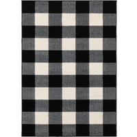 5 X 7 Monochromatic Gingham Pattern Indoor Area Rug