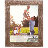 5"" X 7"" Rustic Farmhouse Brown Wood Frame
