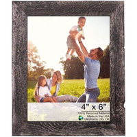4 X 6 Rustic Farmhouse Rustic Black Wood Frame
