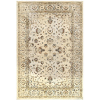 10 X 13 Ivory And Gold Distressed  Indoor Area Rug