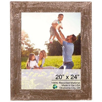 20"" X 24""  Rustic Farmhouse Espresso Wood Frame