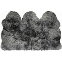 3' X 5' Gray Natural Sheepskin Area Rug