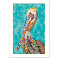 Pelican Ii White Framed Print Wall Art