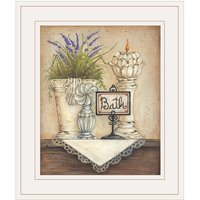 Bath Print 1 White Framed Print Wall Art