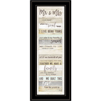 Mr And Mrs 1 Black Framed Print Wall Art