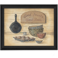 Good Friends 2 Black Framed Baking Print Wall Art