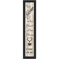 Kitchen Is The Heart Of The Home 8 Black Framed Print Wall Art