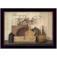 Count Your Blessing 3 Black Framed Print Wall Art