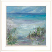 Blue Horizons 2 White Framed Print Wall Art