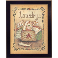 Laundry 2 Black Framed Print Wall Art