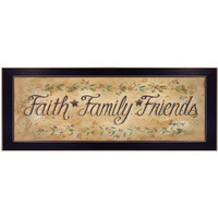 Faith Family Friends Black Framed Print Wall Art