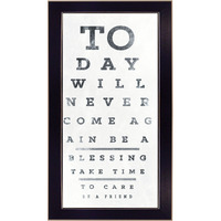 Eye Chart I 4 Black Framed Print Wall Art