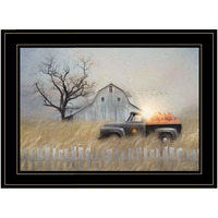 Fall Pumpkin Harvest 3 Black Framed Print Wall Art