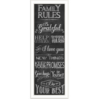 Family Rules 2 White Framed Print Wall Art