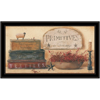 Primitives And Vintage 3 Black Framed Americana Print Wall Art