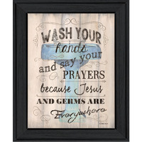 Bathroom Humor 2 Black Framed Print Wall Art