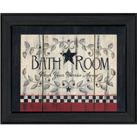 Bathroom 6 Black Framed Print Wall Art
