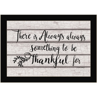 Always Thankful 1 Black Framed Print Wall Art
