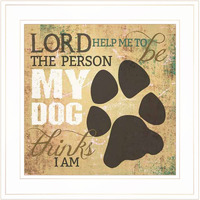 My Dog 1 White Framed Print Wall Art